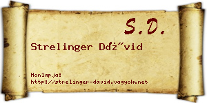 Strelinger Dávid névjegykártya