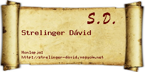 Strelinger Dávid névjegykártya